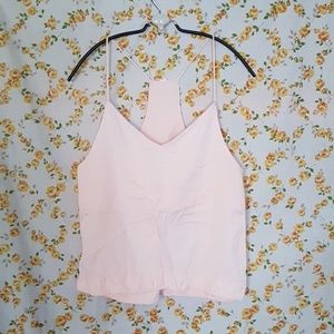 Lululemon 4 Lyocell Pink V Neck Lounge Tank
